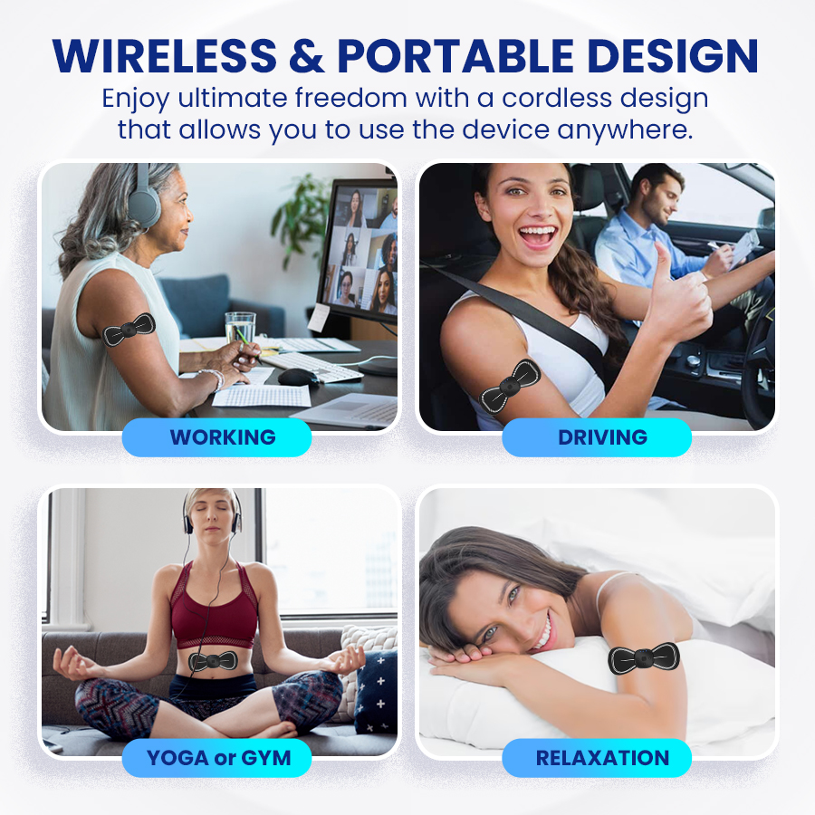 Wireless Portable Physiotherapy Massage Device - Full Body Pain Relief