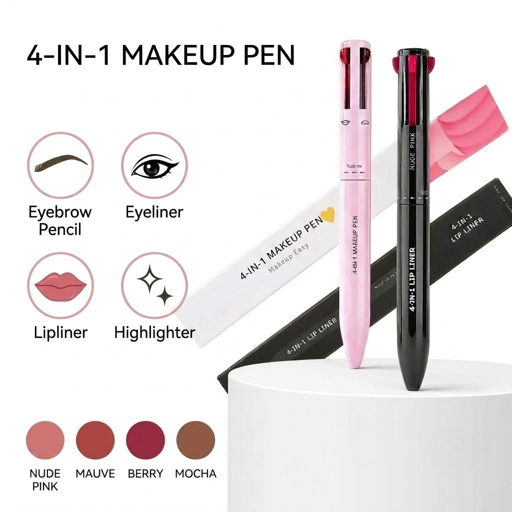 🖊️4 in 1 makeup pen = Your Full Makeup Bag | 4 Steps In One Click💄 | BUY 1 GET 1 FREE