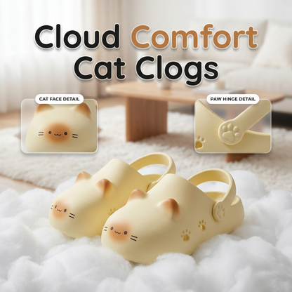 BarkBoundary™ Custom Paw Clogs-Cute Cat Lover Slip-On Shoes That Leave Paw Prints