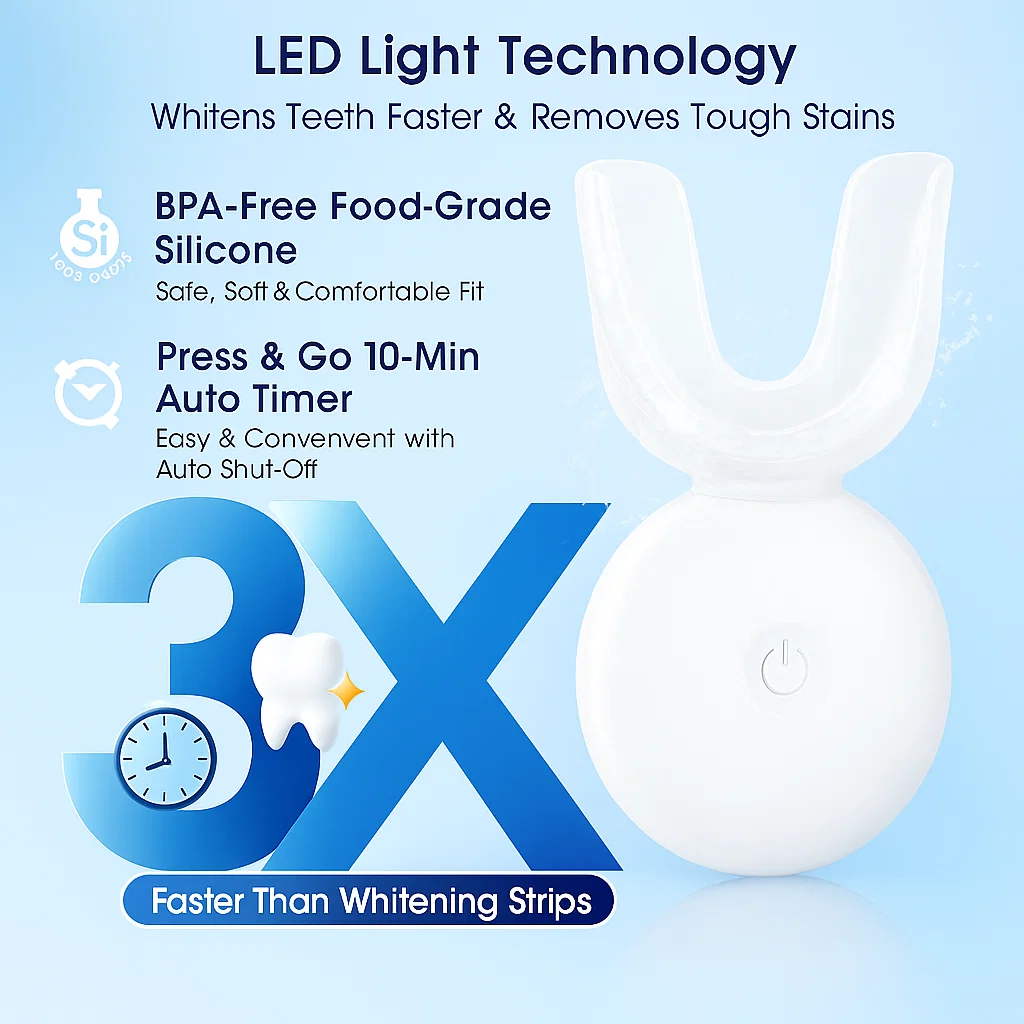 LBMLBM™ Teeth whitening device LED Accelerator Light- Whitens up to 10 Shades in 7 Days