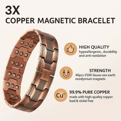 LBMLBM™ Copper Magnetic Energy Bracelet-Say goodbye to fatigue and regain your energy—your own copper magnetic bracelet