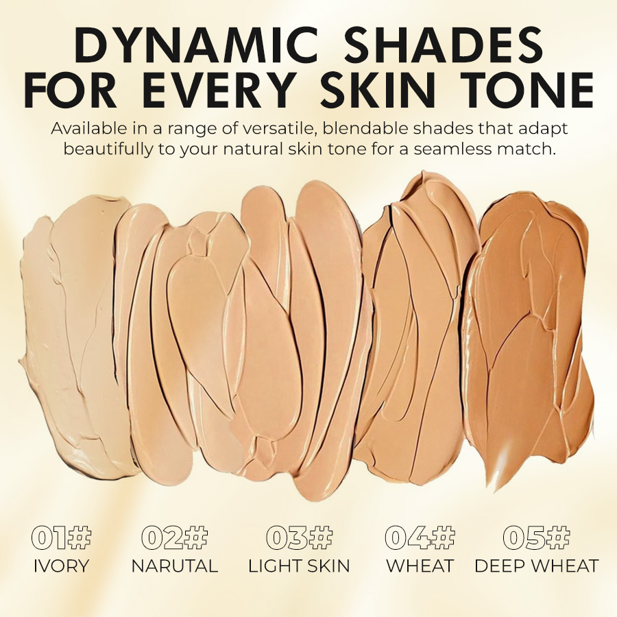 NEGUSY™ 2-in-1 Foundation Concealer Stick with Built-in Brush