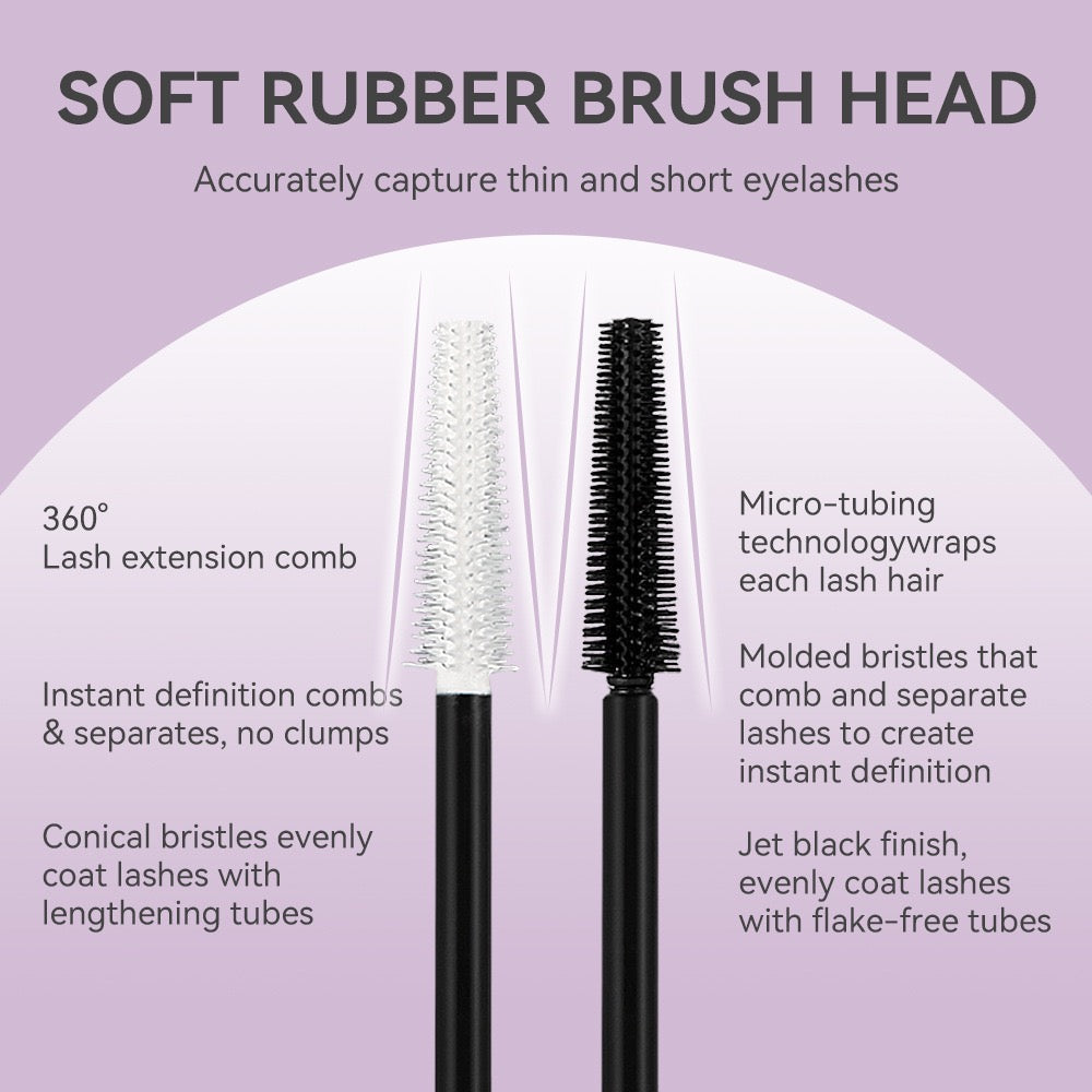 ✨Use Eyelash Primer & Mascara Kit，👀 Get Longer, Lifted & Smudge-Free Lashes in 2 Easy Steps