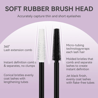 ✨Use Eyelash Primer & Mascara Kit，👀 Get Longer, Lifted & Smudge-Free Lashes in 2 Easy Steps