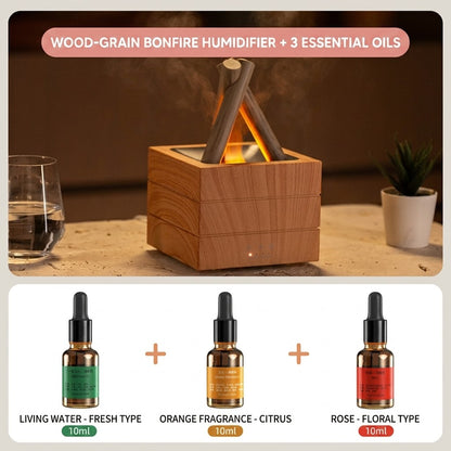 Realistic Flame Effect Humidifier & Essential Oil Diffuser 🔥