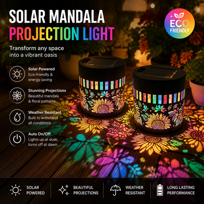 🌺Rain or Shine, Shine Brighter🌼Waterproof Mandala Shadow Projector