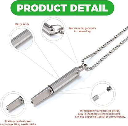LBMLBM™ Breathing Resistance Whistle Necklace- Defeat smoking addiction with every breath