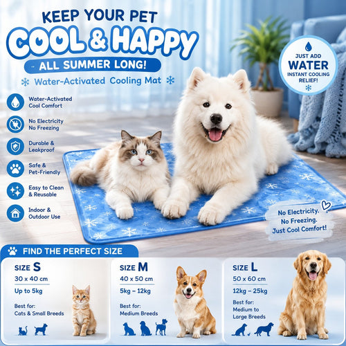 ☀️ Help Your Pet Stay Cool Even On The Hottest Days - Pet Cooling Mat 🐾❄️