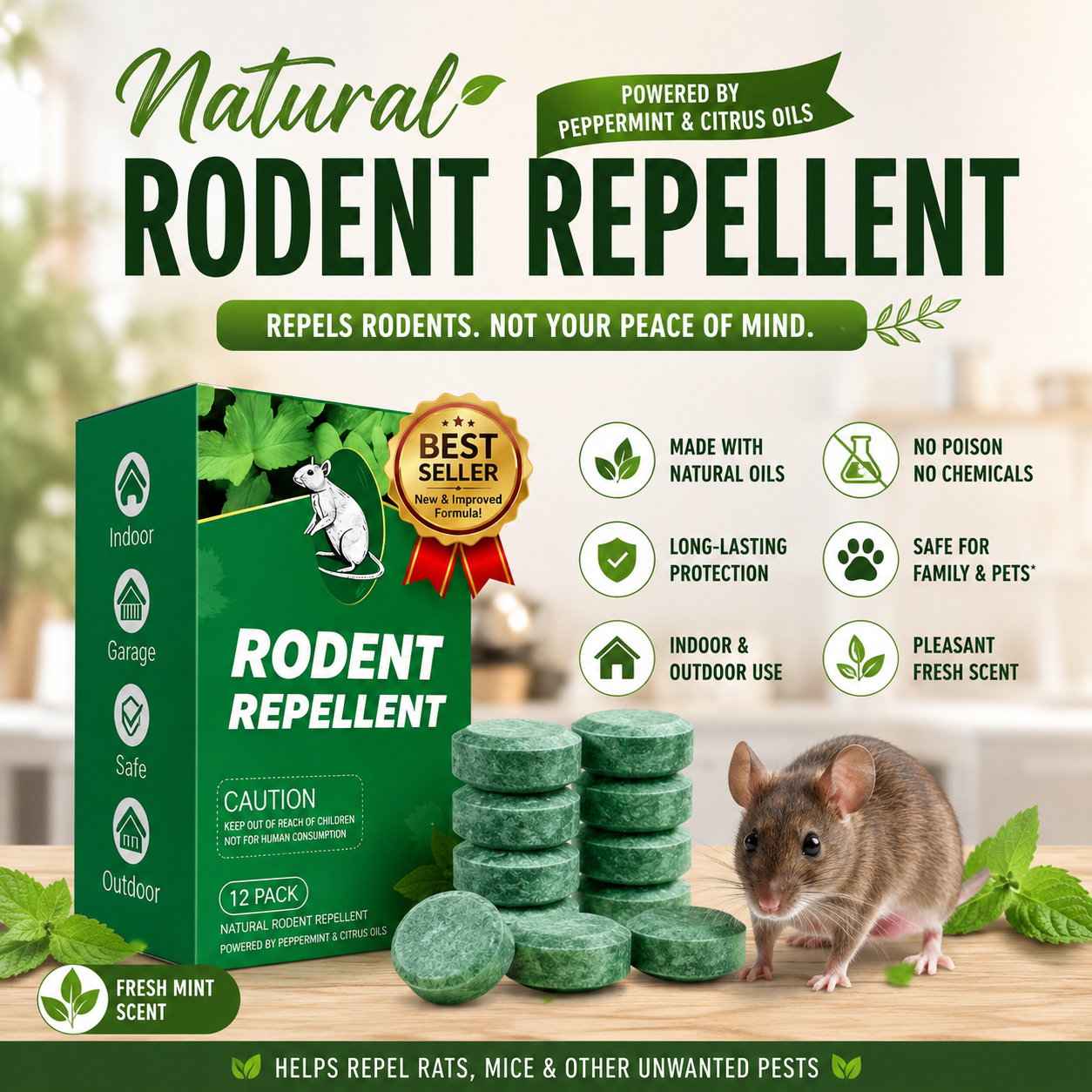🐭🚫 Say Goodbye to Unwanted Rodents—The Natural Way! 🌿