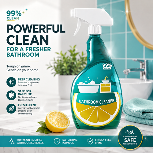 🛁✨ No-Scrub Bathroom Cleaner 🧽Effortless Bathroom Shine