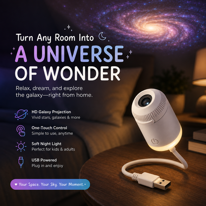 ✨ Turn Every Night Into a Magical Galaxy Adventure 🌌🌟 2-in-1 Galaxy Projector & Cozy Night Light