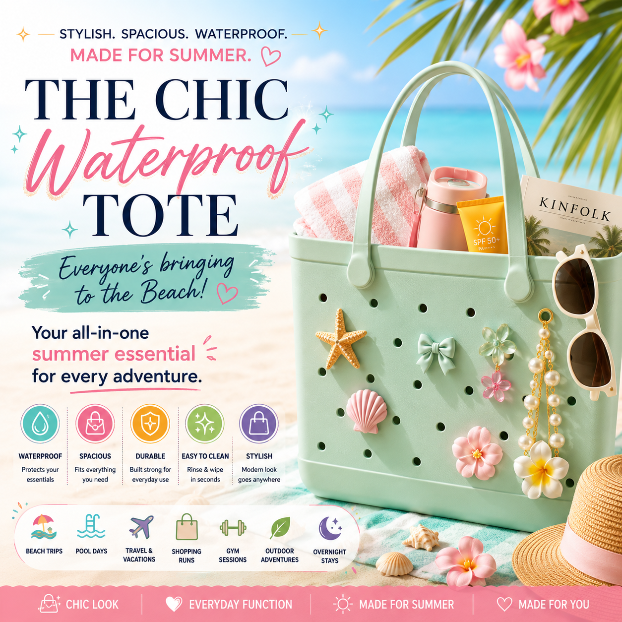 🌸This Summer's Must-Have: The Chic, Versatile DIY Beach Bag🏖️
