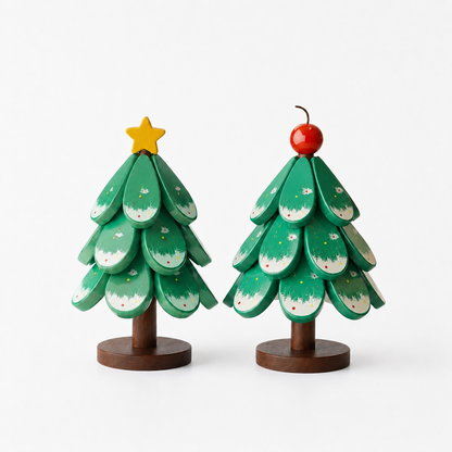 Transform Festive Decor into Trivets: ✨The Collapsible Wooden Tree Set🎄