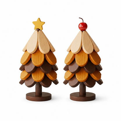 Transform Festive Decor into Trivets: ✨The Collapsible Wooden Tree Set🎄