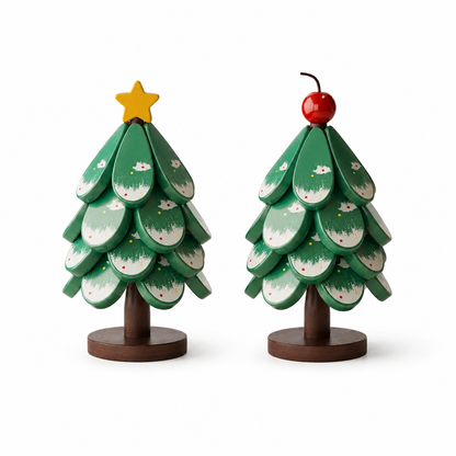 Transform Festive Decor into Trivets: ✨The Collapsible Wooden Tree Set🎄