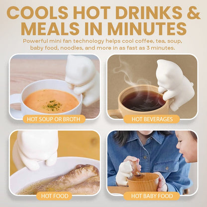 Cutest Way To Cool Your Coffee ☕: Cooling Fan for Cups & Bowls
