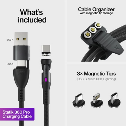🔥STATIK 360 Pro Cable: 5-in-1 Universa(🚀10x Faster Than Traditional Cables)