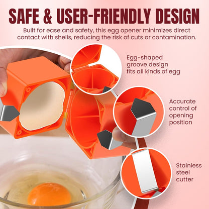 Manual Egg Cracker🥚Effortless Cracking & Peeling🍳Buy 1 Get 1 FREE