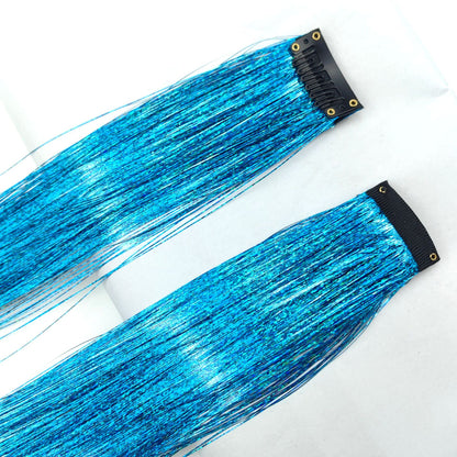 👑Prom’s Most-Wanted: Vibrant Laser Hair Tinsel! 💃(Available in Snap Clips & DIY Strands)