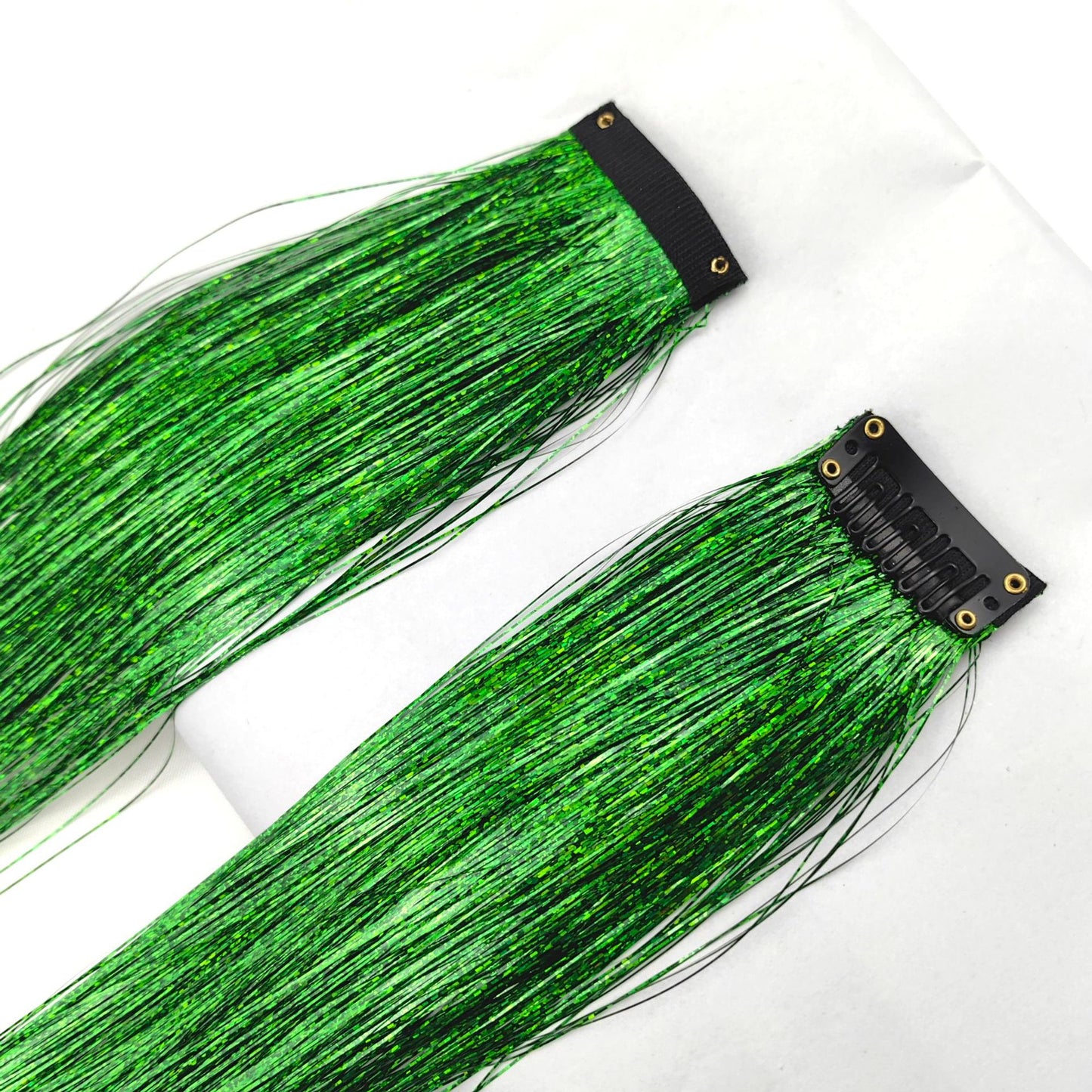 👑Prom’s Most-Wanted: Vibrant Laser Hair Tinsel! 💃(Available in Snap Clips & DIY Strands)