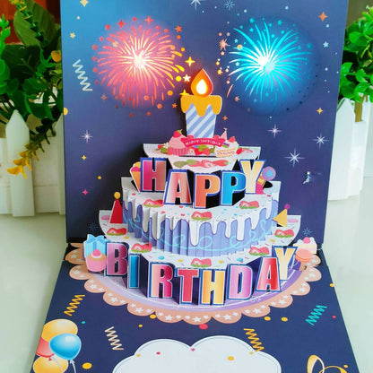 🟢LIGHTS & SOUND Pop up Happy Birthday Card