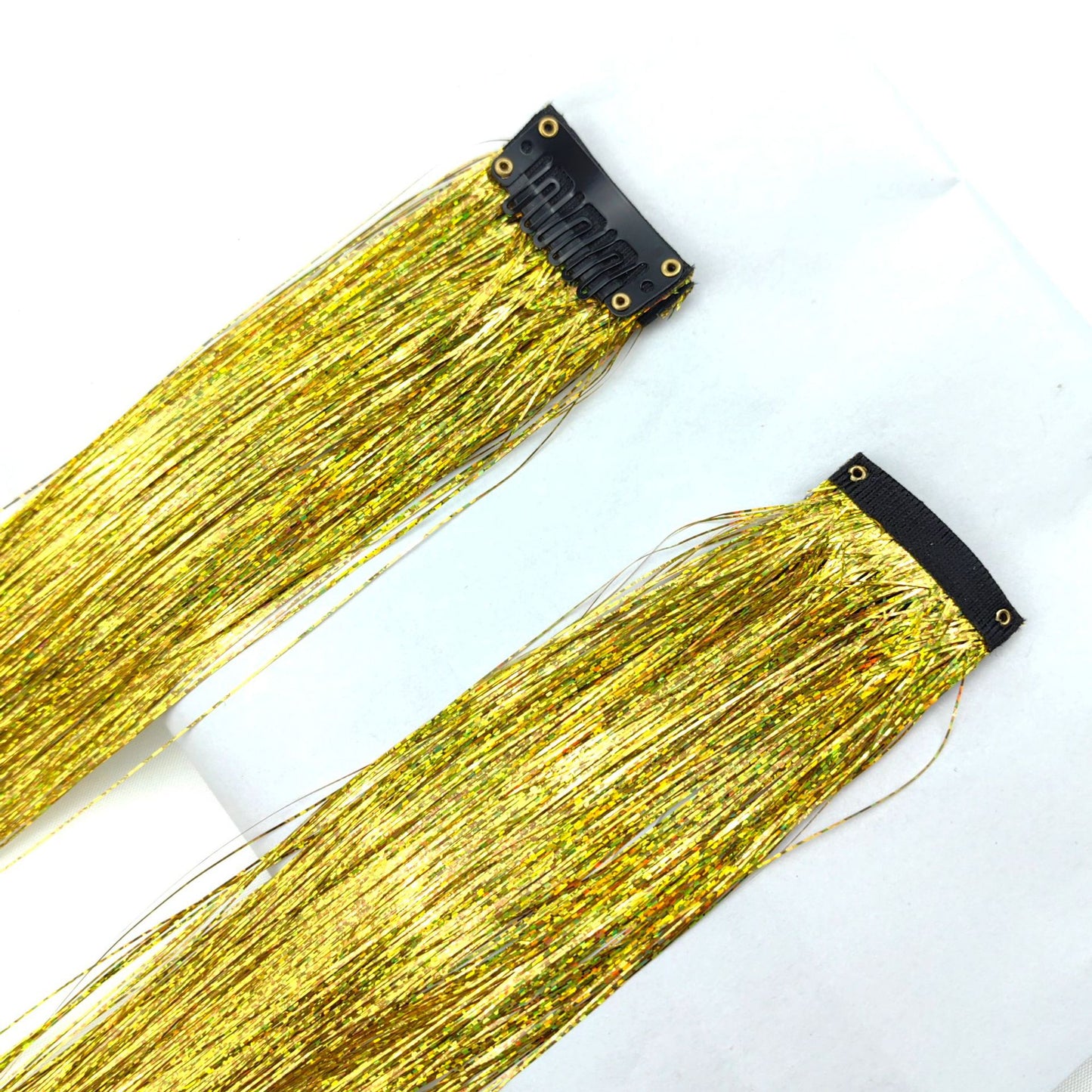 👑Prom’s Most-Wanted: Vibrant Laser Hair Tinsel! 💃(Available in Snap Clips & DIY Strands)