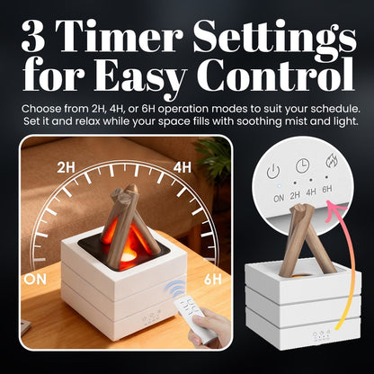 Realistic Flame Effect Humidifier & Essential Oil Diffuser 🔥