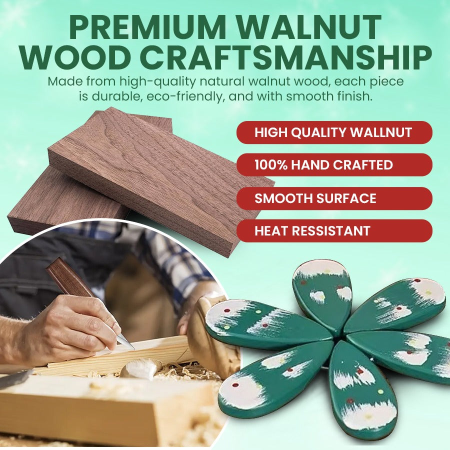 Transform Festive Decor into Trivets: ✨The Collapsible Wooden Tree Set🎄