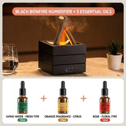 Realistic Flame Effect Humidifier & Essential Oil Diffuser 🔥