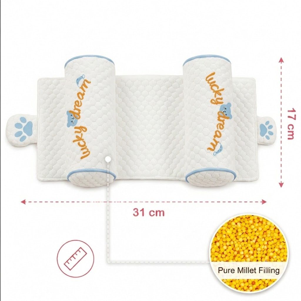 👶 Adjustable Baby Head Support Pillow - Gentle Support.  Happy Sleep💤