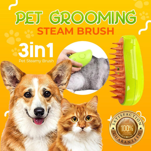 🟢Pet Grooming Steamy Brush