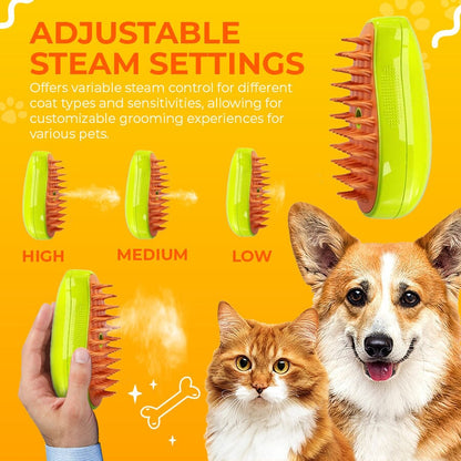 🟢Pet Grooming Steamy Brush