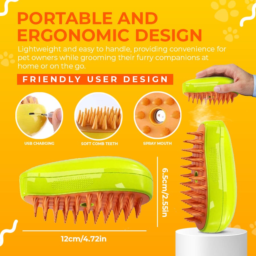 🟢Pet Grooming Steamy Brush